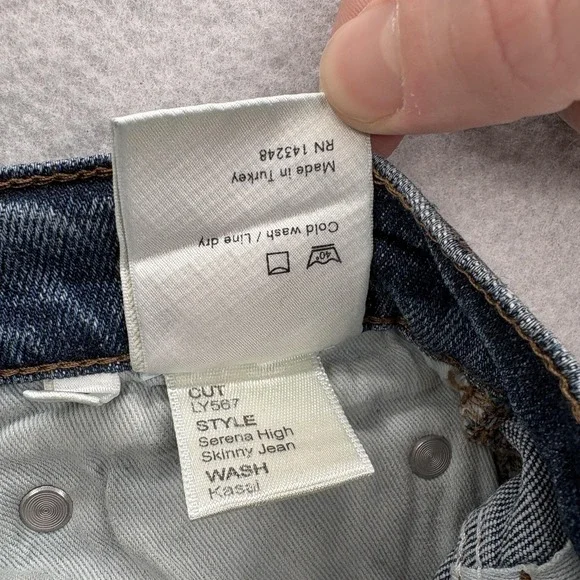 Reformation Serena High Rise Skinny Jeans Womens 26 Blue Stretch Denim Kasai - Picture 7 of 15